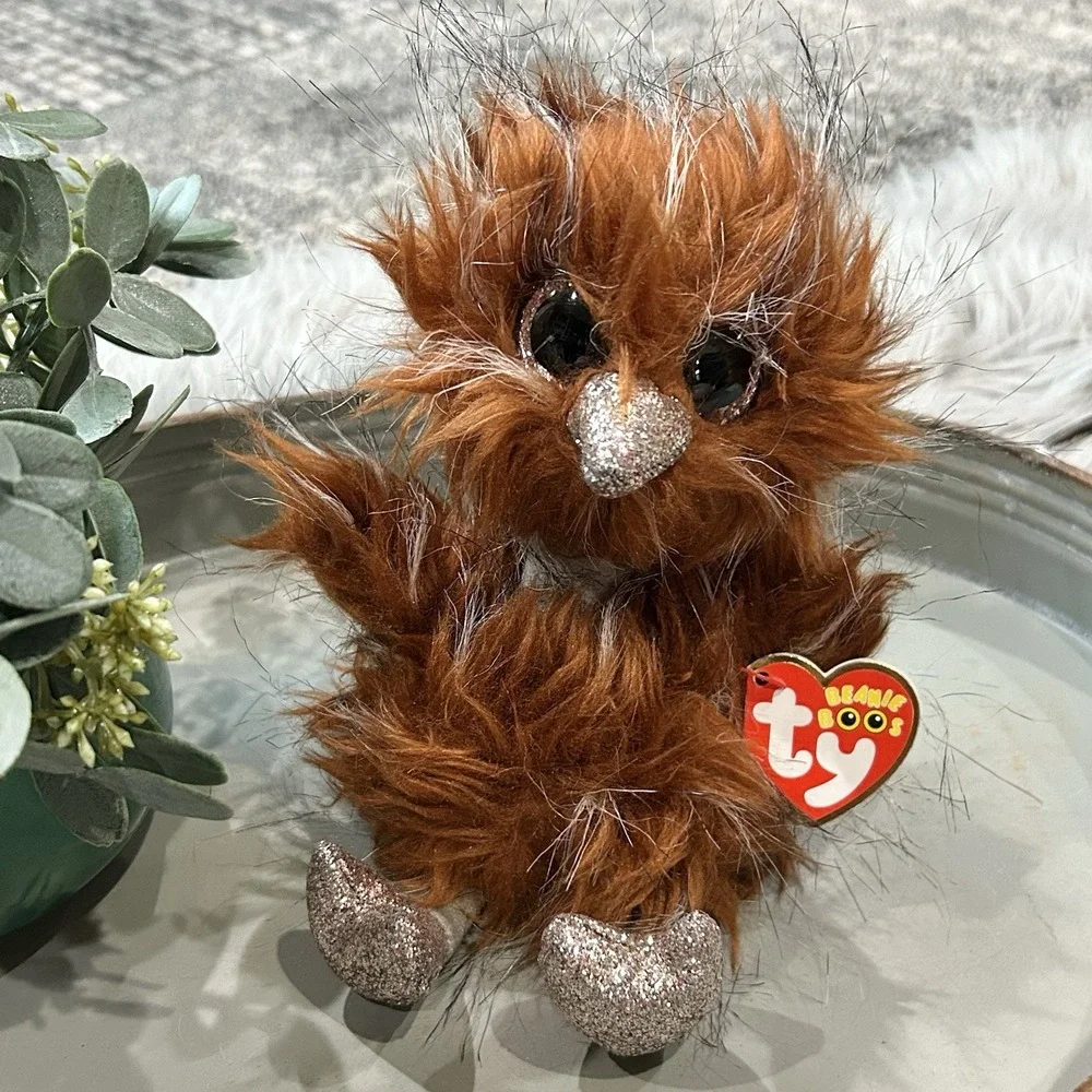 TY Beanie Boos - ORSON the Brown Ostrich NEW Sparkly Boo Toy